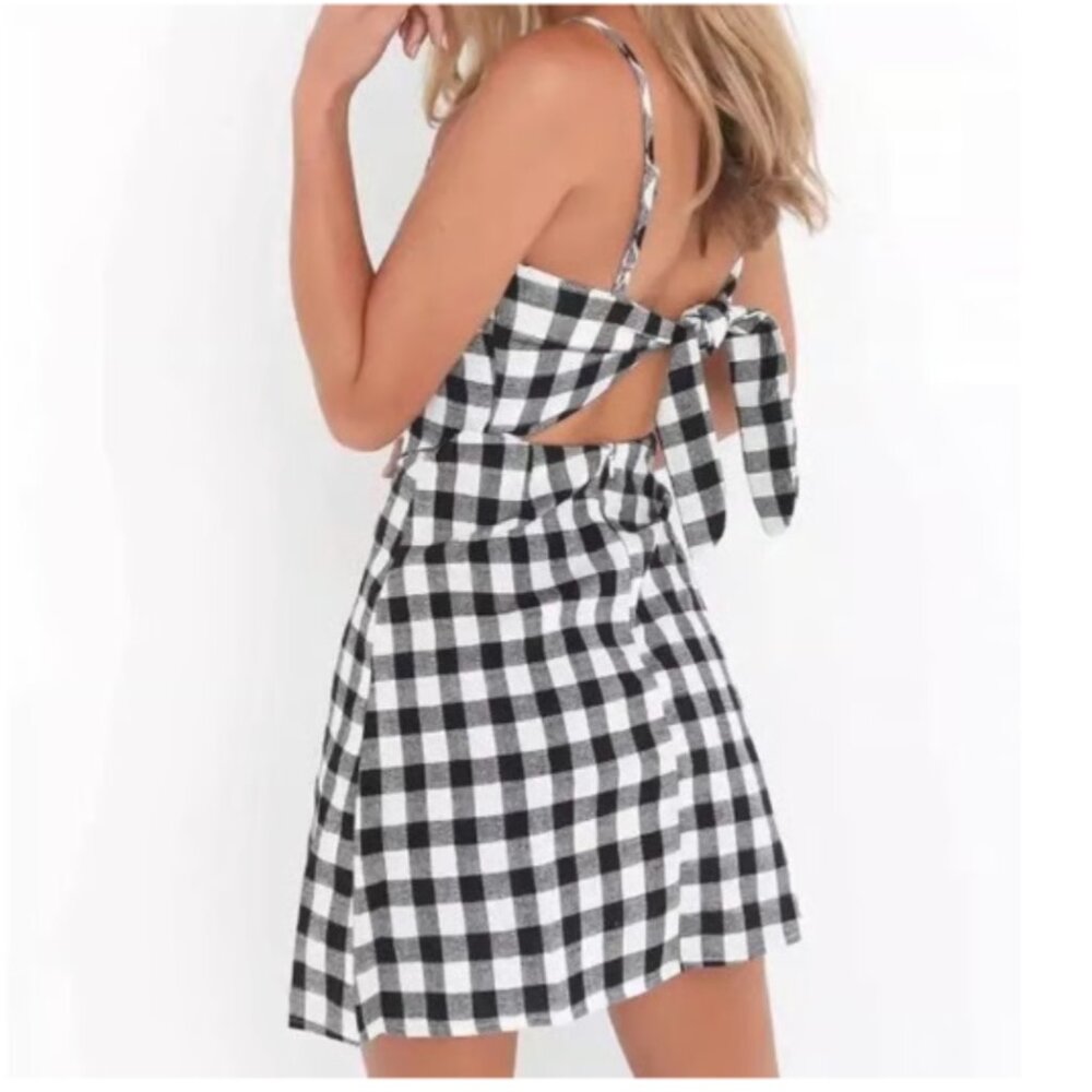 Brandy Melville black and white checkerd summer dress